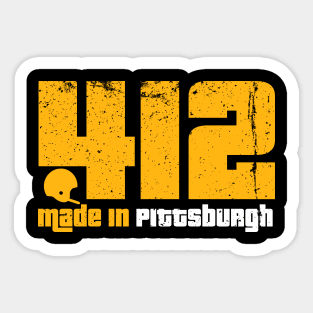 412 Made in Pittsburgh | Vintage Retro Distressed Gift Sticker